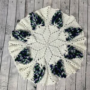 Handmade Grape Clusters Round Doily